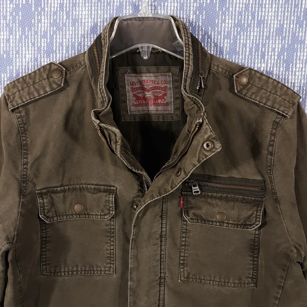 Levi's Jacket Mens Medium Lined Cotton Canvas Full Zip